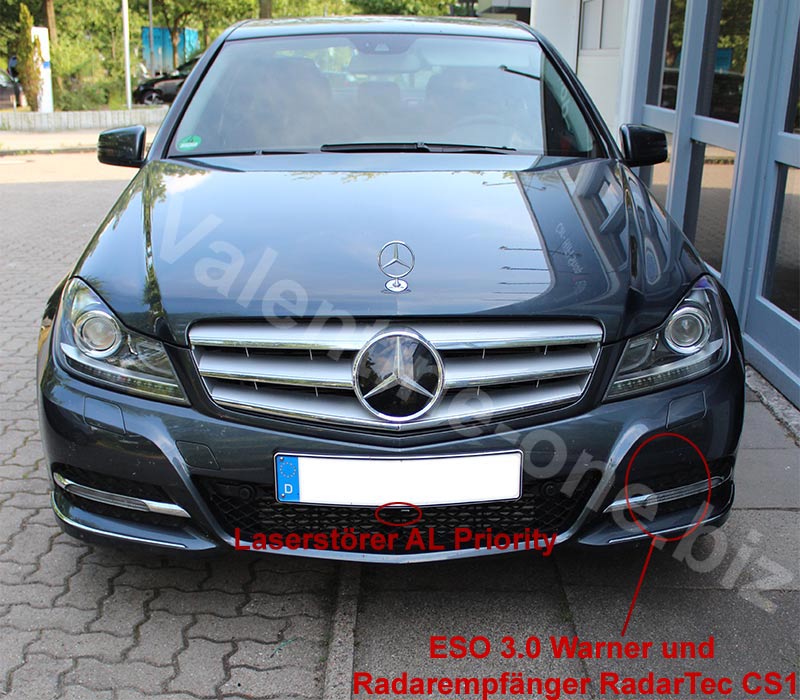 Radarwarner Einbau Mercedes C-Klasse